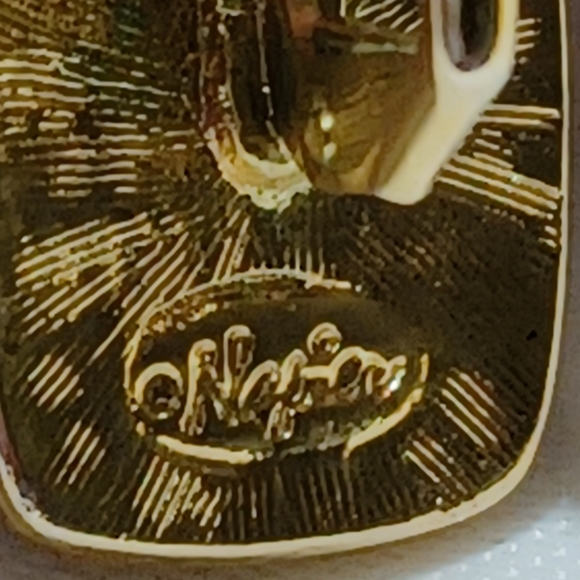 NAPIER TWO TONE DROP LEVER BACK EARRINGS - Picture 7 of 7